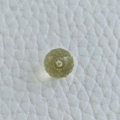 Quarzo Oro Verde Tondo Sfaccettato A Mano Foro Passante 8mm 3,95 Carati 1pz