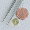 Quarzo Oro Verde Tondo Sfaccettato A Mano Foro Passante 8mm 3,95 Carati 1pz