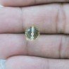 Quarzo Oro Verde Tondo Sfaccettato A Mano Foro Passante 8mm 3,95 Carati 1pz