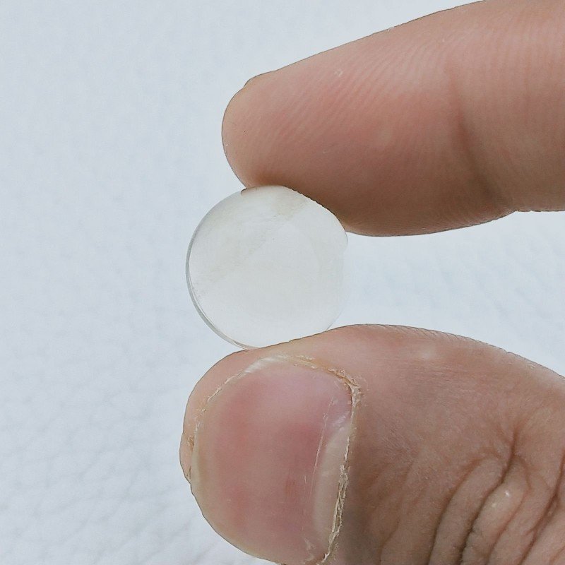 Quarzo Limone Taglio Tondo Liscio Cabuchon A Mano 14mm 11,40 Carati 1pz