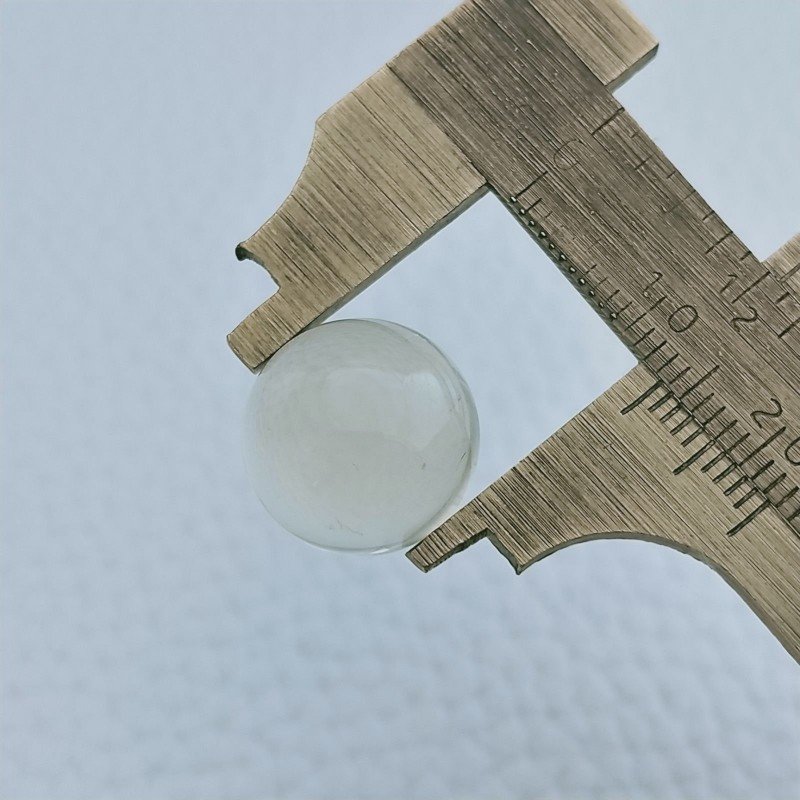 Quarzo Limone Taglio Tondo Liscio Cabuchon A Mano 14mm 11,40 Carati 1pz