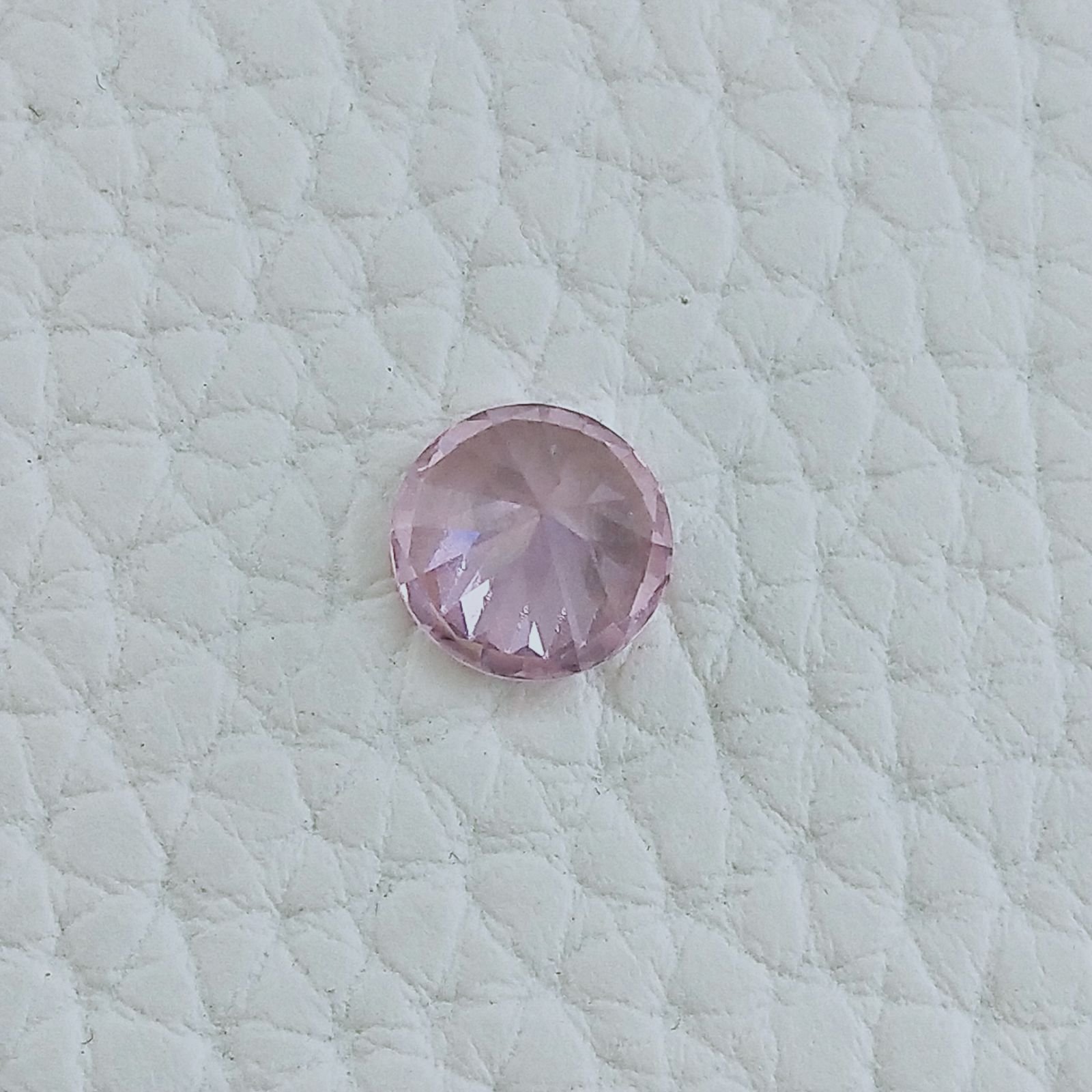 Zircone Rosa Forma Tondo Sfaccetata A Mano Gemme Sciolte 8X4mm 3,30 Carati 1pz