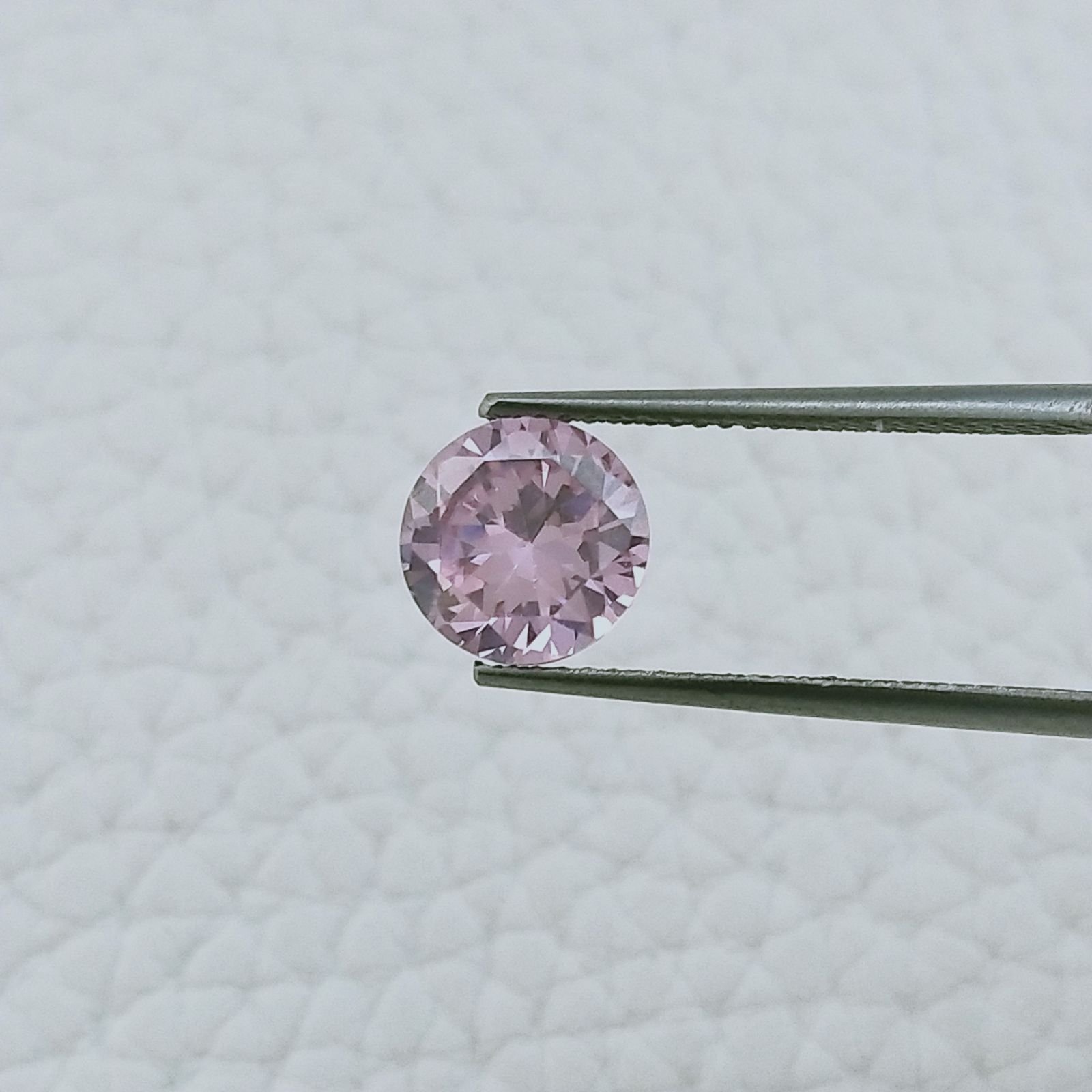 Zircone Rosa Forma Tondo Sfaccetata A Mano Gemme Sciolte 8X4mm 3,30 Carati 1pz