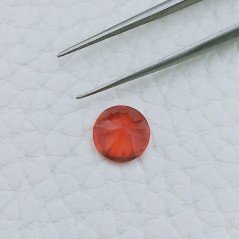 Gemma Sciolta di Zircone Arancione, Taglio Tondo Sfaccettato a Mano, 8x4 mm, 3,50 ct Gemma Sciolta di Zircone Arancione, Taglio Tondo Sfaccettato a Mano, 8x4 mm, 3,50 ct