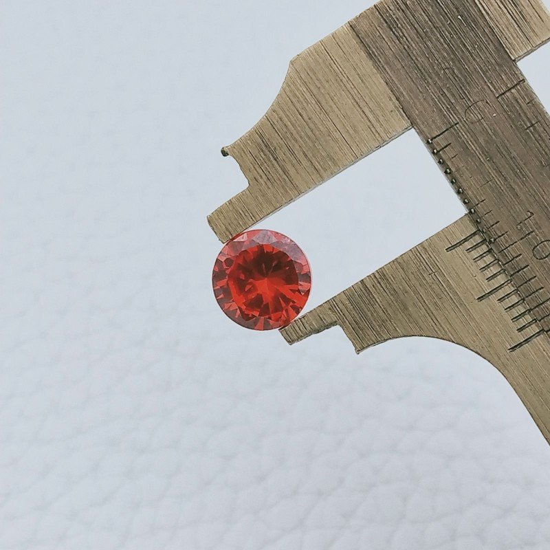 Zircone Arancione Forma Tondo Sfaccetata A Mano Gemme Sciolte 8X4mm 3,50 Carati 1pz Zircone Arancione Forma Tondo Sfaccetata A Mano Gemme Sciolte 8X4mm 3,50 Carati 1pz