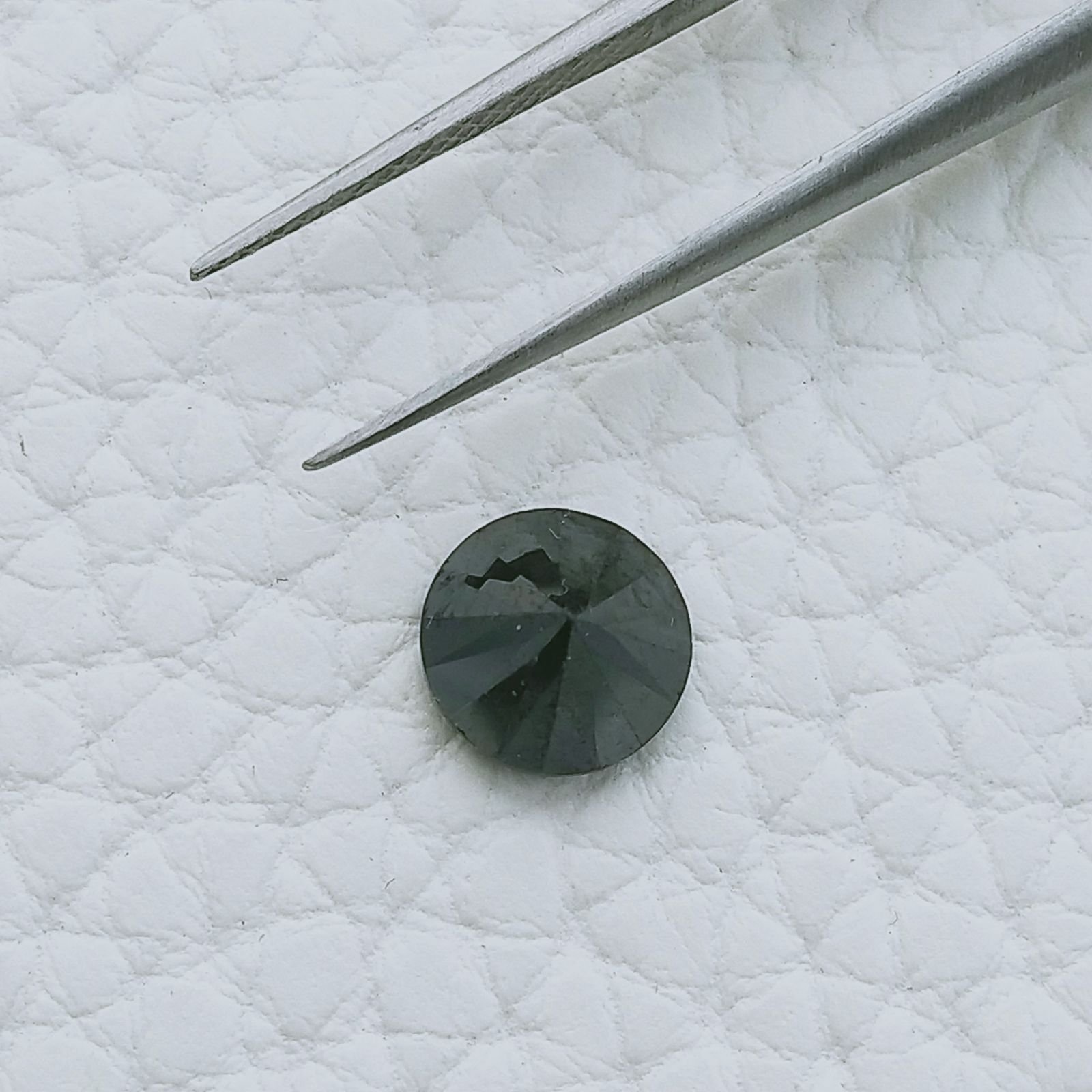 Zircone Nero Forma Tondo Sfaccetata A Mano Gemme Sciolte 8X4mm 3,15 Carati 1pz