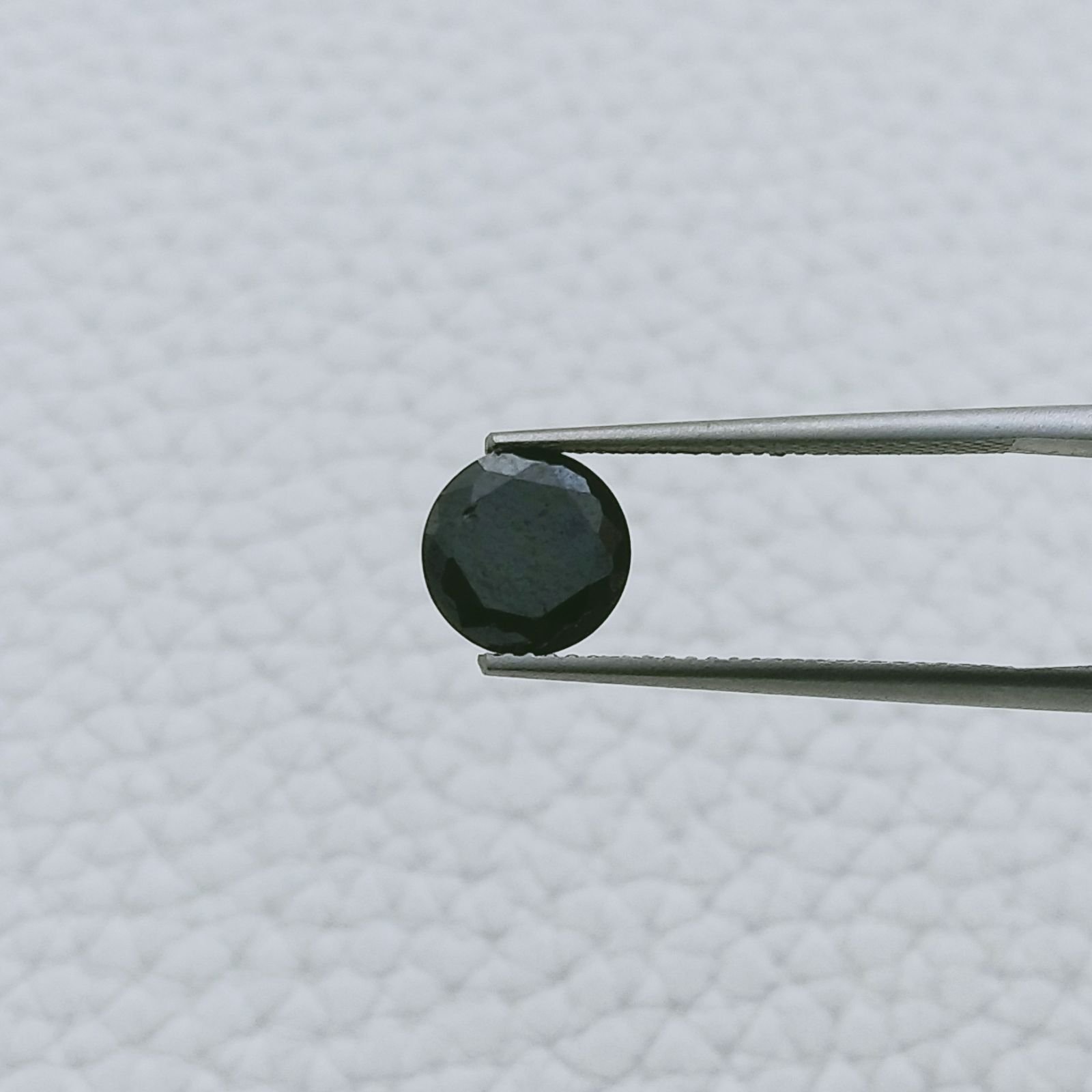 Zircone Nero Forma Tondo Sfaccetata A Mano Gemme Sciolte 8X4mm 3,15 Carati 1pz