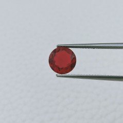 Quarzo Rosso Idrotermale Forma Tondo Sfaccetata A Mano Gemme Sciolte 8X4mm 1,45 Carati 1pz