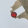 Quarzo Rosso Idrotermale Forma Tondo Sfaccetata A Mano Gemme Sciolte 8X4mm 1,45 Carati 1pz