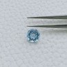 Topazio Azzurro Forma Tondo Sfaccetata A Mano Gemma Sciolte 8X3mm 2,35 Carati 1pz