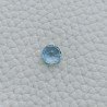 Topazio Azzurro Forma Tondo Sfaccetata A Mano Gemma Sciolte 8X3mm 2,35 Carati 1pz