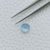 Topazio Azzurro Forma Tondo Sfaccetata A Mano Gemma Sciolte 8X3mm 2,35 Carati 1pz