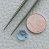 Topazio Azzurro Forma Tondo Sfaccetata A Mano Gemma Sciolte 8X3mm 2,35 Carati 1pz