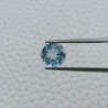 Topazio Azzurro Forma Tondo Sfaccetata A Mano Gemma Sciolte 8X3mm 2,35 Carati 1pz