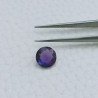 Ametista Africana Idrotermale Forma Tondo Sfaccetata A Mano Gemma Sciolte 8X3mm 1,15 Carati 1pz