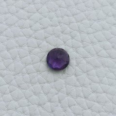 Ametista Africana Idrotermale Forma Tondo Sfaccetata A Mano Gemma Sciolte 8X3mm 1,15 Carati 1pz