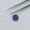 Ametista Africana Idrotermale Forma Tondo Sfaccetata A Mano Gemma Sciolte 8X3mm 1,15 Carati 1pz