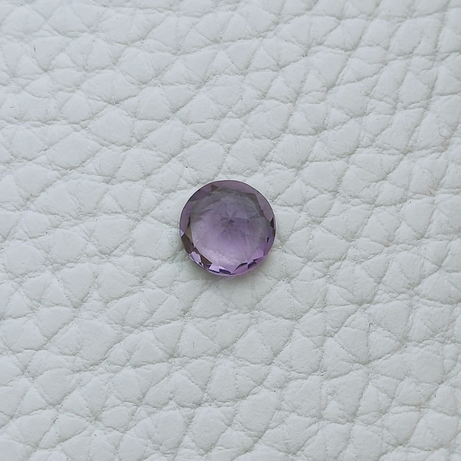 Ametista Rosa Di Francia Forma Tondo Sfaccetata A Mano Gemma Sciolte 8X3mm 1,60 Carati 1pz