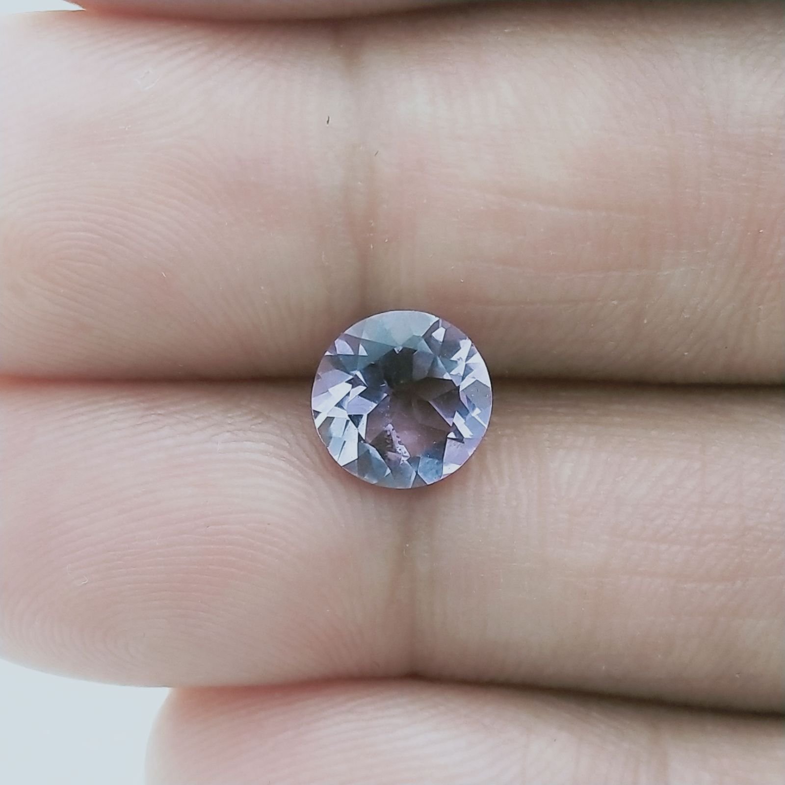 Ametista Rosa Di Francia Forma Tondo Sfaccetata A Mano Gemma Sciolte 8X3mm 1,60 Carati 1pz