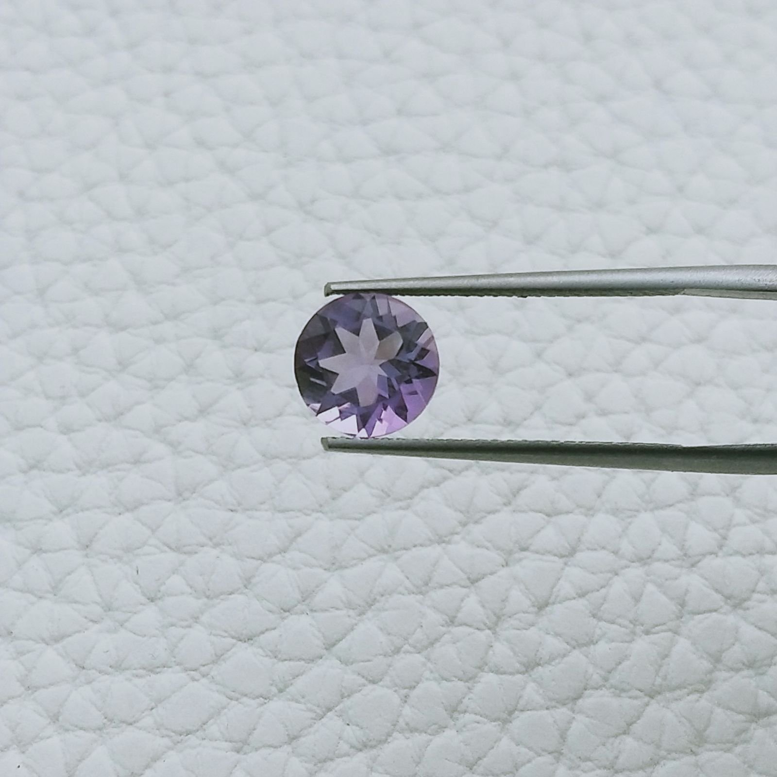 Ametista Rosa Di Francia Forma Tondo Sfaccetata A Mano Gemma Sciolte 8X3mm 1,60 Carati 1pz