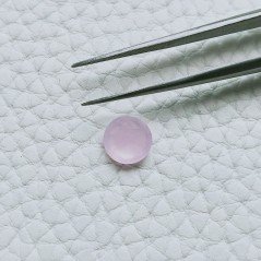 Calcedonio Rosa Idrotermale Forma Tondo Sfaccetata A Mano Gemme Sciolte 8X4mm 1,55 Carati 1pz