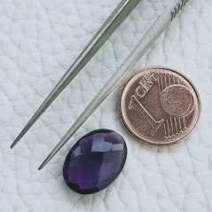 Ametista Africana Idrotermale Taglio Briolette Sfaccetata A Mano Gemme Sciolte 13X9X4mm 3,95 Carati 1pz