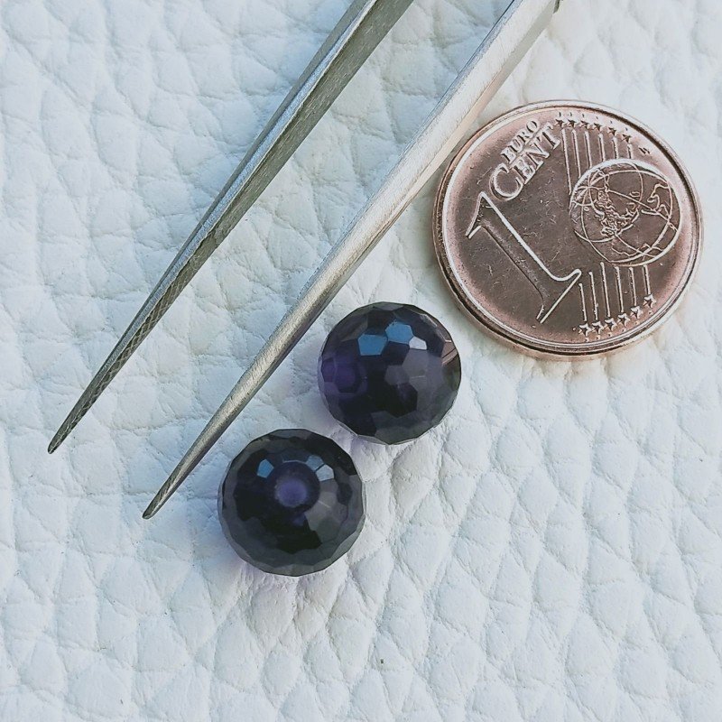 Ametista Africana Tondo Sfaccettato A Mano Mezzo Forato 8mm 3,50 Carati 1pz