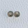 Quarzo Fume Tondo Sfaccettato A Mano Mezzo Forato 8mm 3,75 Carati 1pz