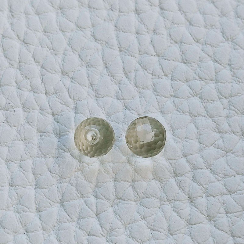 Quarzo Limone Tondo Sfaccettato A Mano Mezzo Forato 6mm 1,40 Carati 1pz