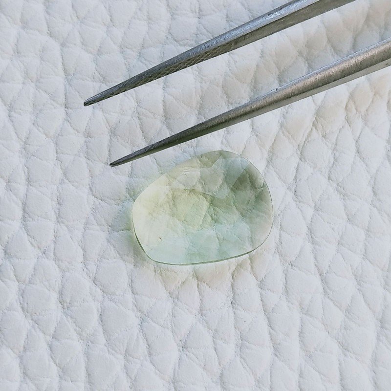Ametista Verde Idrotermale Taglio Briolette Sfaccetata A Mano Gemme Sciolte 14X11X4mm 3,65 Carati 1pz