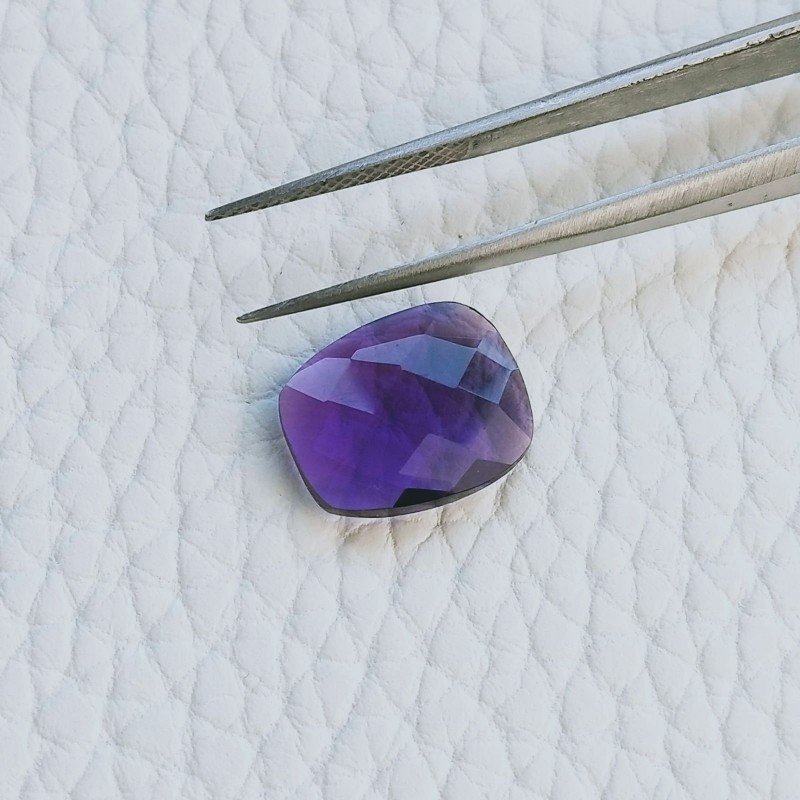 Ametista Africana Idrotermale Taglio Briolette Sfaccetata A Mano Gemme Sciolte 14X11X4mm 5,15 Carati 1pz