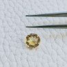 Quarzo Citrino Idrotermale Taglio Tondo Sfaccetata A Mano Gemme Sciolte 7mm 1,10 Carati 1pz