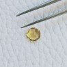 Quarzo Citrino Idrotermale Taglio Tondo Sfaccetata A Mano Gemme Sciolte 7mm 1,10 Carati 1pz