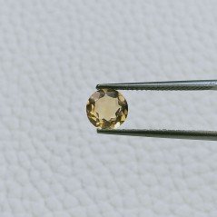 Quarzo Citrino Idrotermale Taglio Tondo Sfaccetata A Mano Gemme Sciolte 7mm 1,10 Carati 1pz