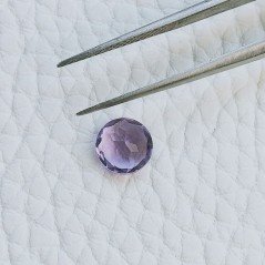 Gemma Sciolta di Ametista Rosa di Francia, Taglio Tondo Sfaccettato a Mano, 7 mm, 1,15 ct