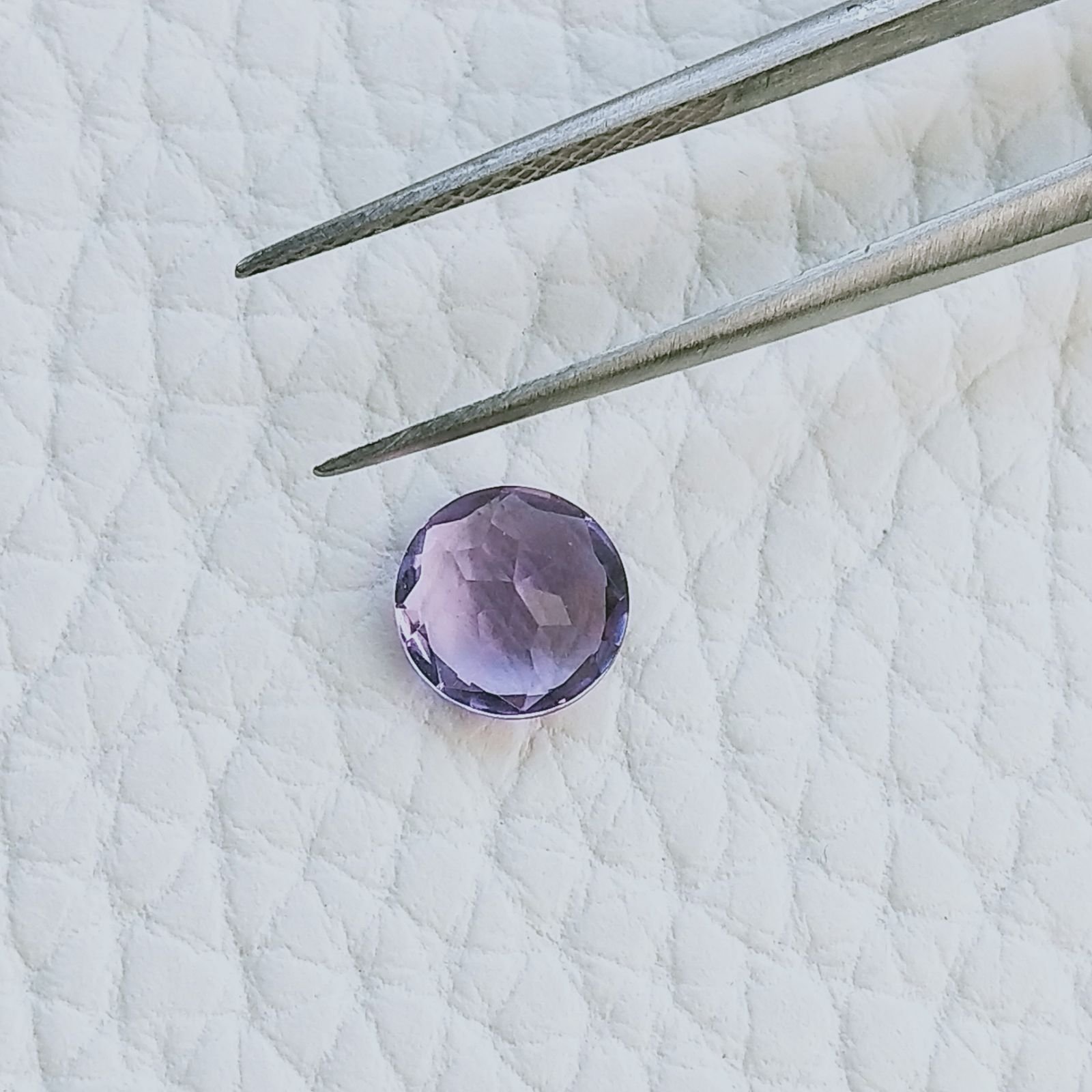 Ametista Rosa Di Francia Forma Tondo Sfaccetata A Mano Gemme Sciolte 7mm 1,15 Carati 1pz