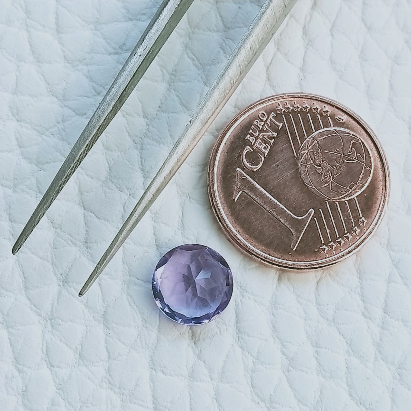 Ametista Rosa Di Francia Forma Tondo Sfaccetata A Mano Gemme Sciolte 7mm 1,15 Carati 1pz