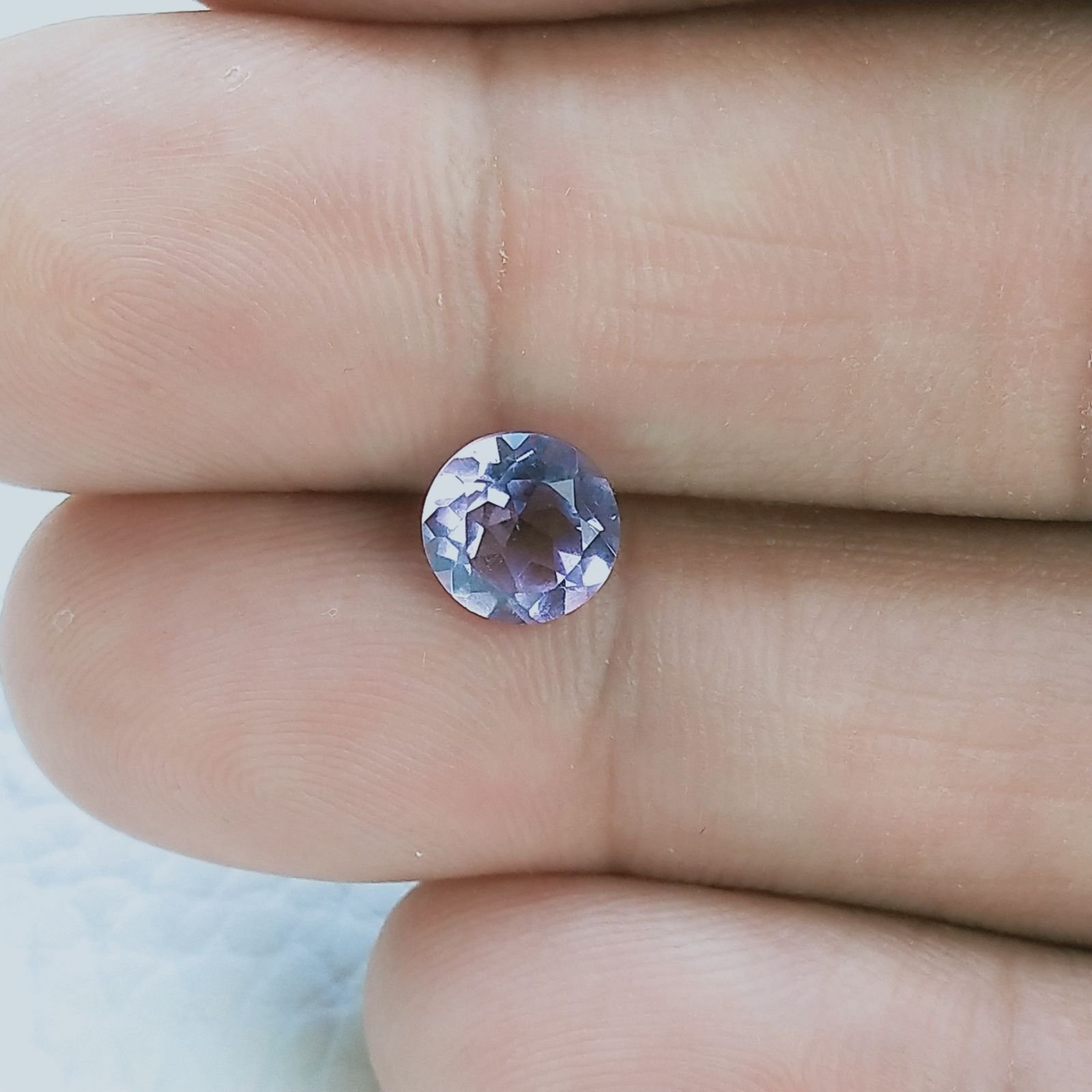 Ametista Rosa Di Francia Forma Tondo Sfaccetata A Mano Gemme Sciolte 7mm 1,15 Carati 1pz