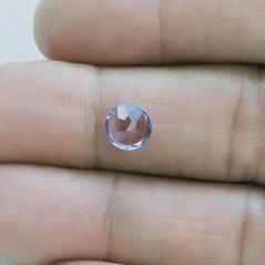 Gemma Sciolta di Ametista Rosa di Francia, Taglio Tondo Sfaccettato a Mano, 7 mm, 1,15 ct
