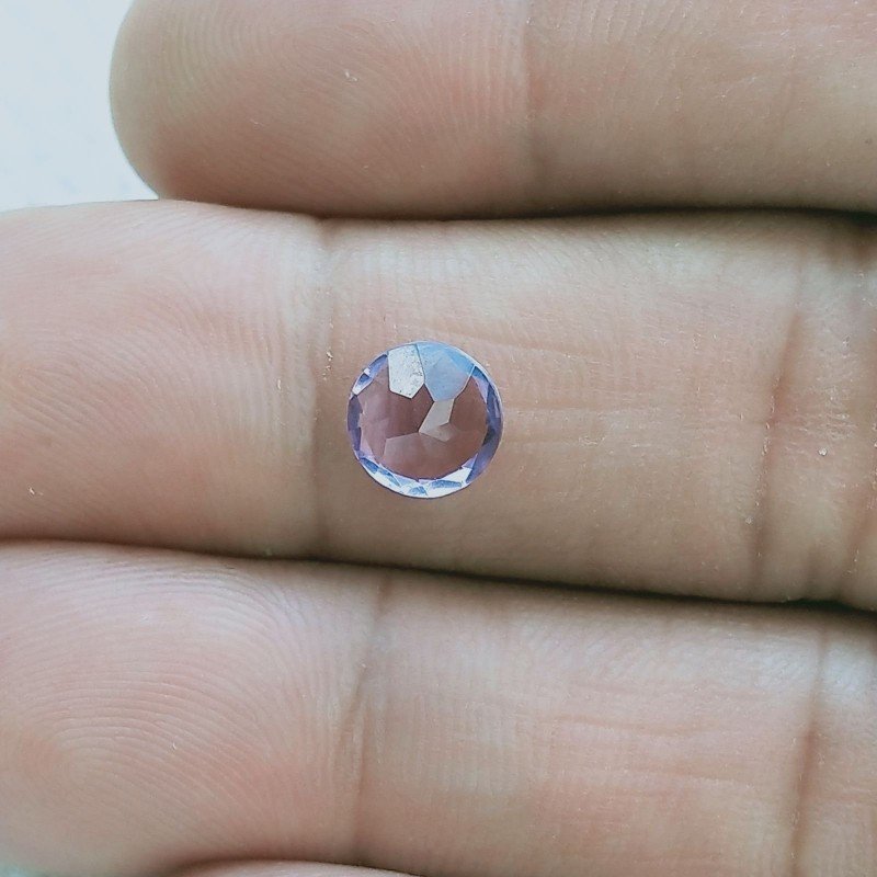 Ametista Rosa Di Francia Forma Tondo Sfaccetata A Mano Gemme Sciolte 7mm 1,15 Carati 1pz