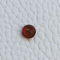Quarzo Rosso Idrotermale Forma Tondo Sfaccetata A Mano Gemme Sciolte 7X4mm 1,15 Carati 1pz
