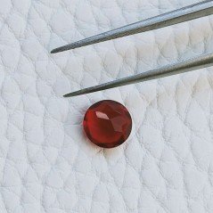 Quarzo Rosso Idrotermale Forma Tondo Sfaccetata A Mano Gemme Sciolte 7X4mm 1,15 Carati 1pz