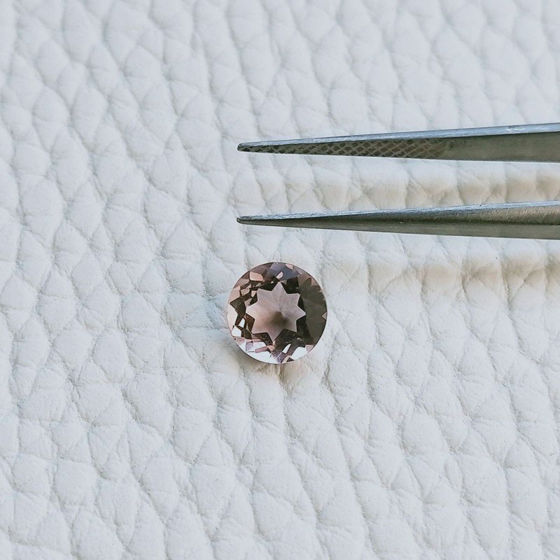 Rodolite Idrotermale Forma Tondo Sfaccetata A Mano Gemme Sciolte 7mm 1,10 Carati 1pz