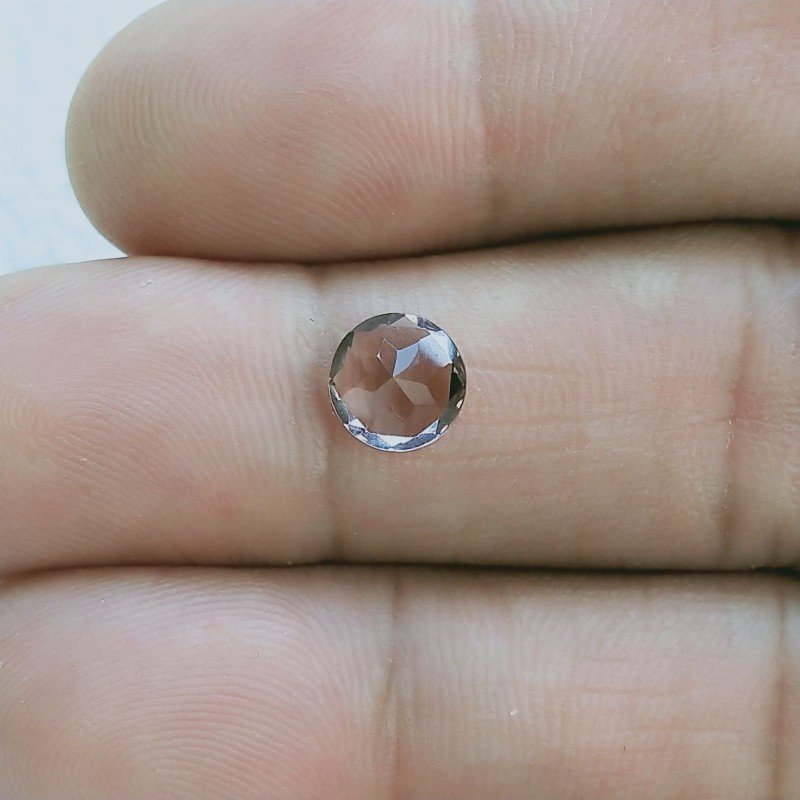 Rodolite Idrotermale Forma Tondo Sfaccetata A Mano Gemme Sciolte 7mm 1,10 Carati 1pz