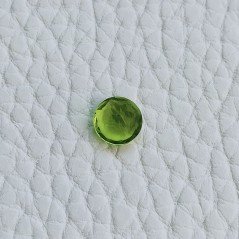 Quarzo Peridoto Idrotermale Taglio Tondo Sfaccetata A Mano Gemme Sciolte 7mm 1,10 Carati 1pz