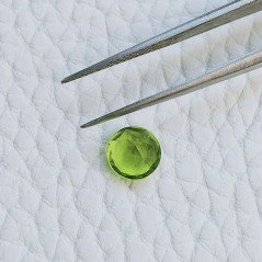 Quarzo Peridoto Idrotermale Taglio Tondo Sfaccetata A Mano Gemme Sciolte 7mm 1,10 Carati 1pz
