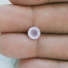Calcedonio Rosa Idrotermale Forma Tondo Sfaccetata A Mano Gemme Sciolte 7X3-4mm 1,25 Carati 1pz