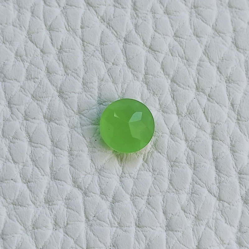 Calcedonio Forma Tondo Sfaccetata A Mano Gemme Sciolte 7X3mm 1,25 Carati 1pz