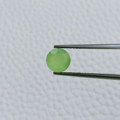 Calcedonio Forma Tondo Sfaccetata A Mano Gemme Sciolte 7X3mm 1,25 Carati 1pz
