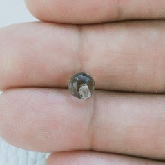 Quarzo Fume Tondo Sfaccettato A Mano Mezzo Forato 6mm 1,60 Carati 1pz